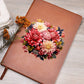 Floral Flower Wreath 040 - Vegan Leather Journal