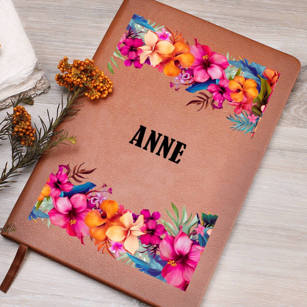 Anne (Tropical Flowers) - Vegan Leather Journal