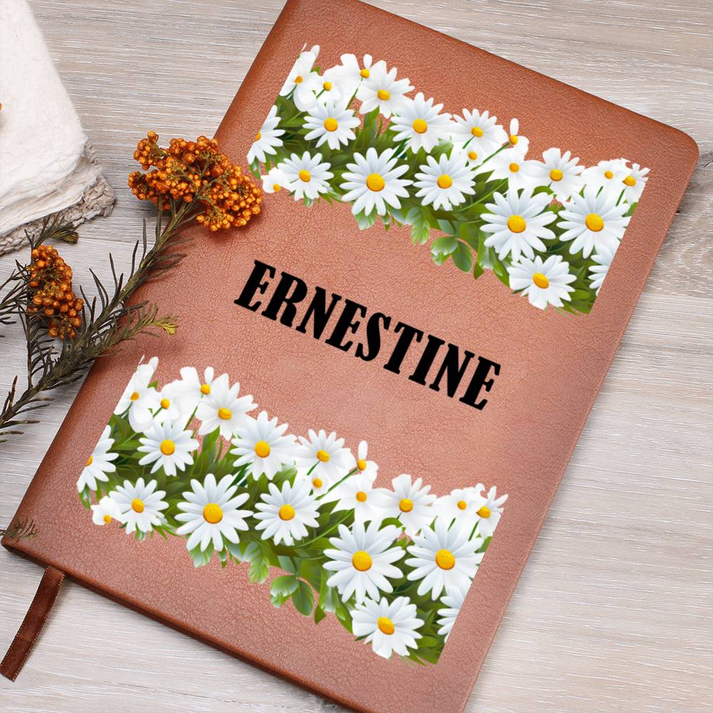 Ernestine (Playful Daisies) - Vegan Leather Journal