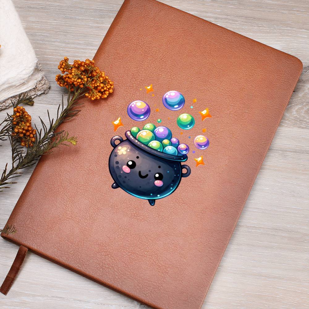 Cute Halloween Sticker 052 - Vegan Leather Journal