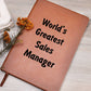 World's Greatest Sales Manager v1 - Vegan Leather Journal