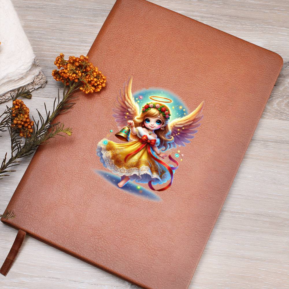 Cute Christmas Angel 013 - Vegan Leather Journal