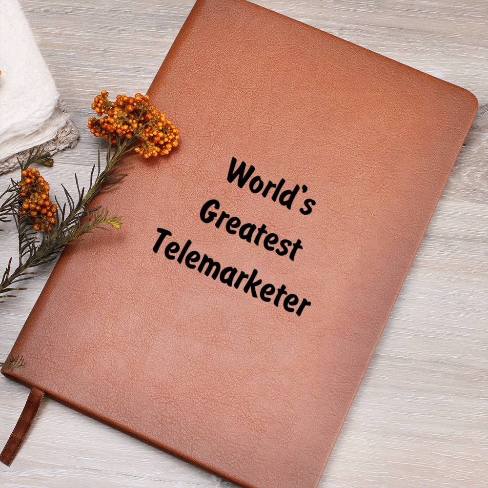 World's Greatest Telemarketer v1 - Vegan Leather Journal
