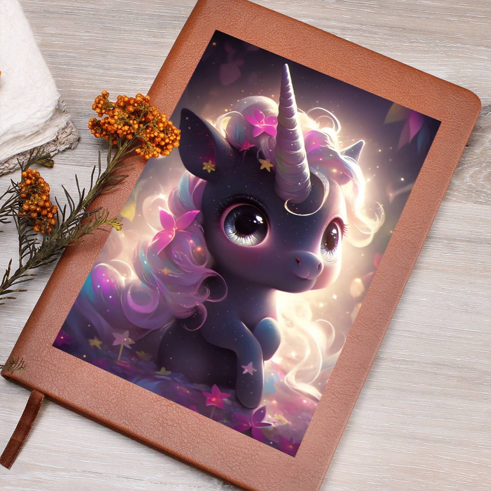 Cute Unicorn 029 - Vegan Leather Journal