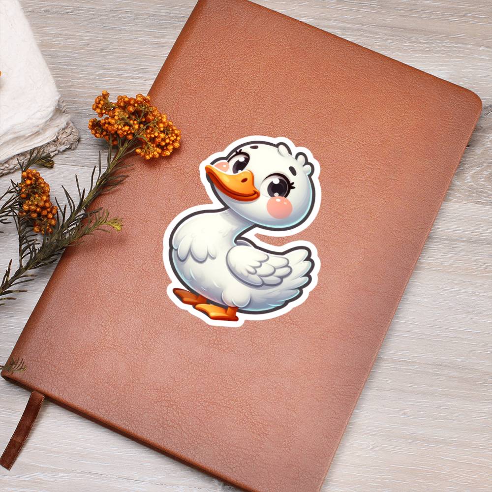 Cute Goose sticker 62 - Vegan Leather Journal