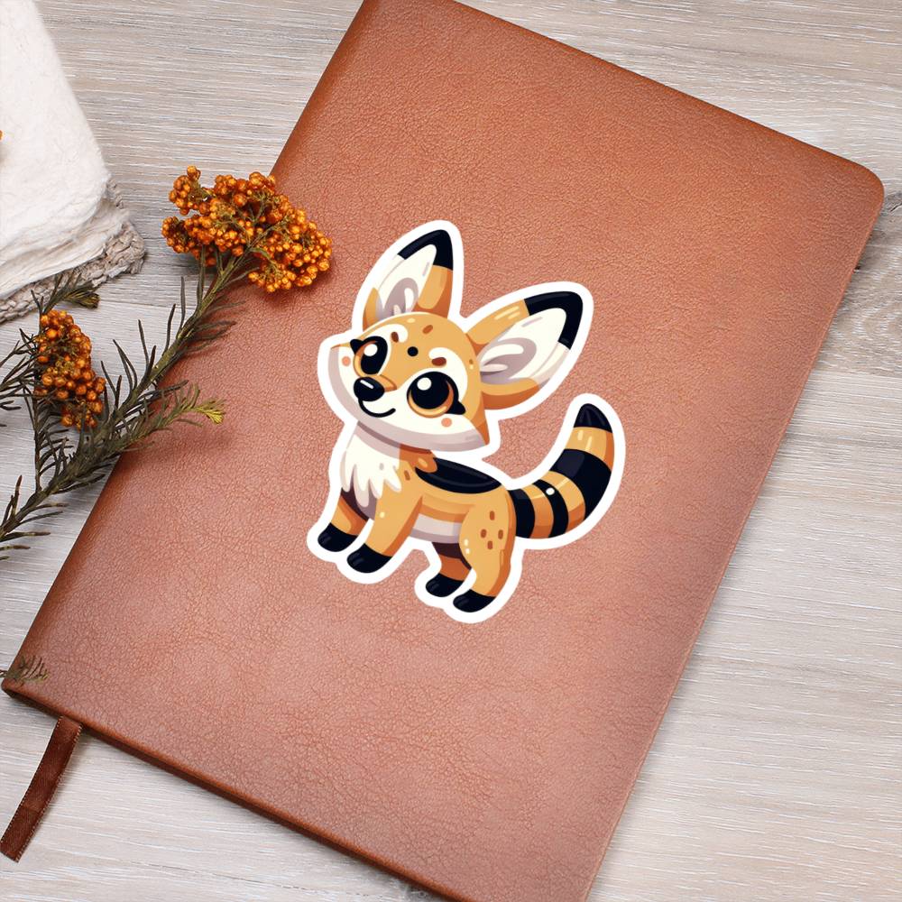 Cute Jackal sticker 61 - Vegan Leather Journal