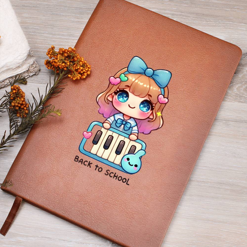 Cute Back to School Sticker 049 - Vegan Leather Journal