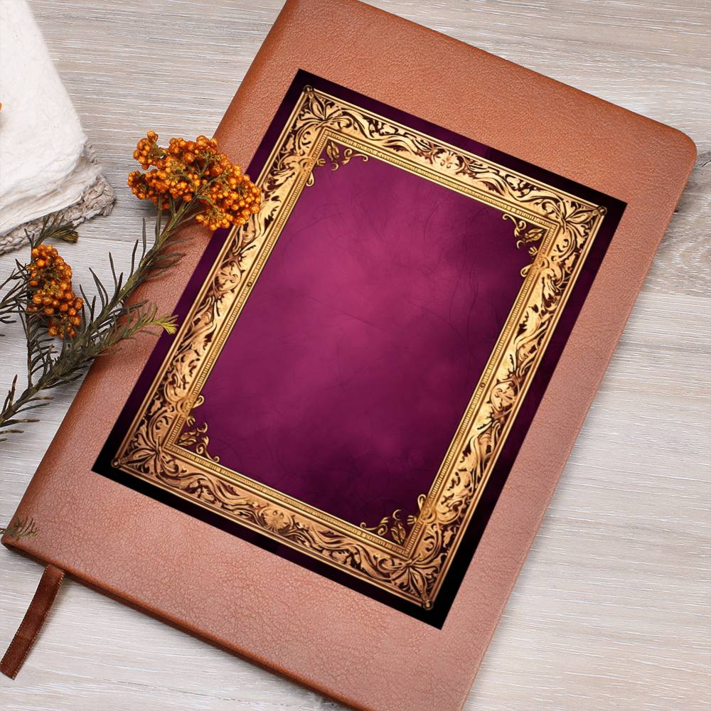 Ornate Gold Cover 030 - Vegan Leather Journal