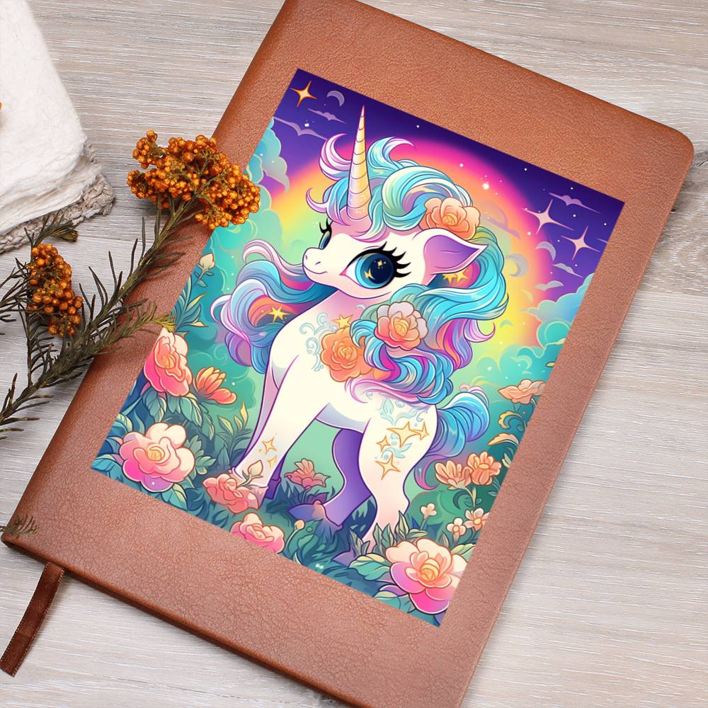 Cute Unicorn 005 - Vegan Leather Journal