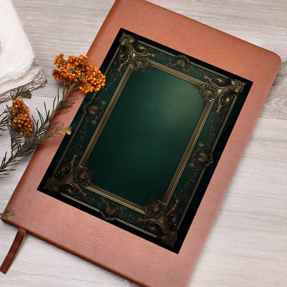 Ornate Gold Cover 068 - Vegan Leather Journal