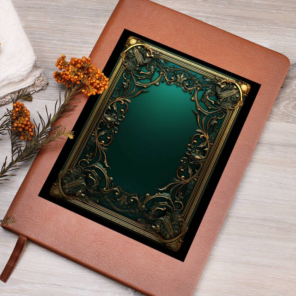 Ornate Gold Cover 126 - Vegan Leather Journal