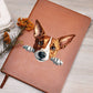 Basenji Peeking - Vegan Leather Journal