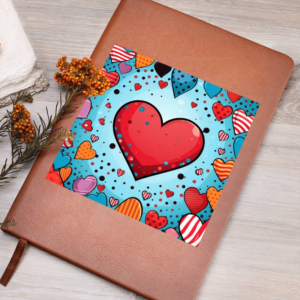 Valentine's Day Pop Art 16 - Vegan Leather Journal
