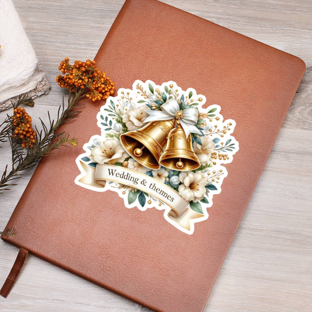 Luxury Wedding Decor Sticker 029 - Vegan Leather Journal