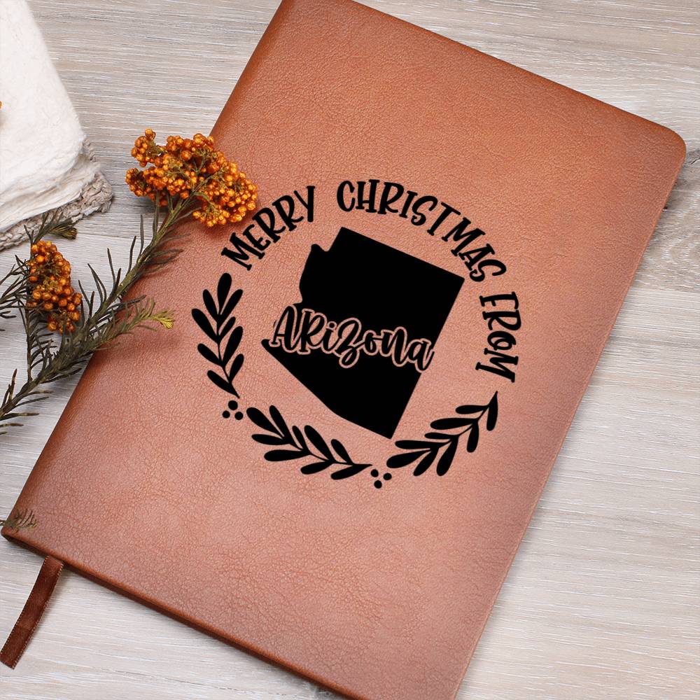 Merry Christmas From Arizona - Vegan Leather Journal