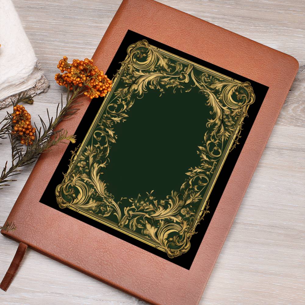 Ornate Gold Cover 116 - Vegan Leather Journal