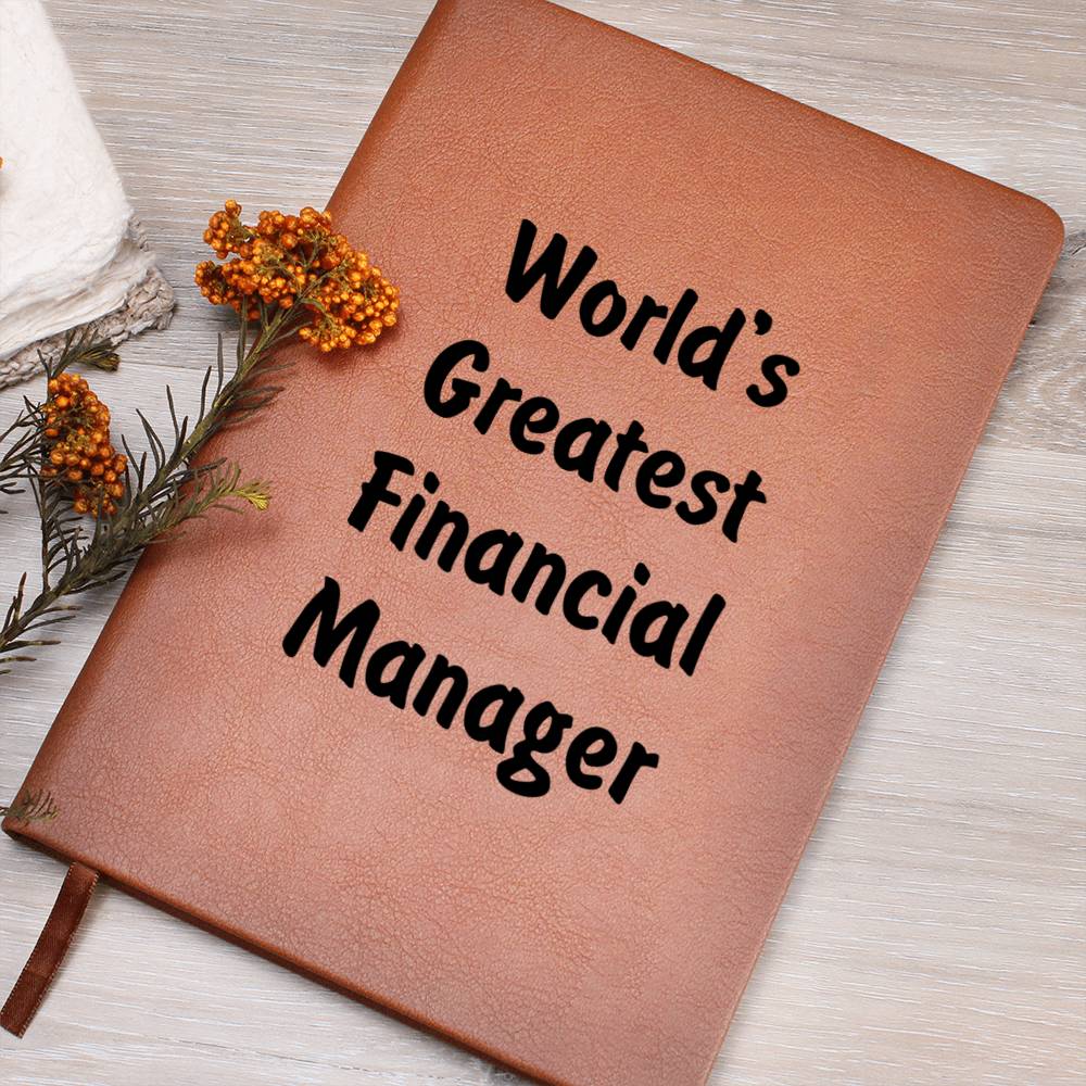 World's Greatest Financial Manager v1 - Vegan Leather Journal