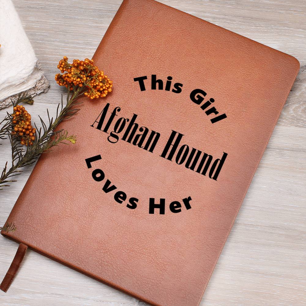Afghan Hound v2 - Vegan Leather Journal