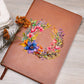 Floral Flower Wreath 116 - Vegan Leather Journal