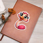 Cute Ostrich sticker 113 - Vegan Leather Journal