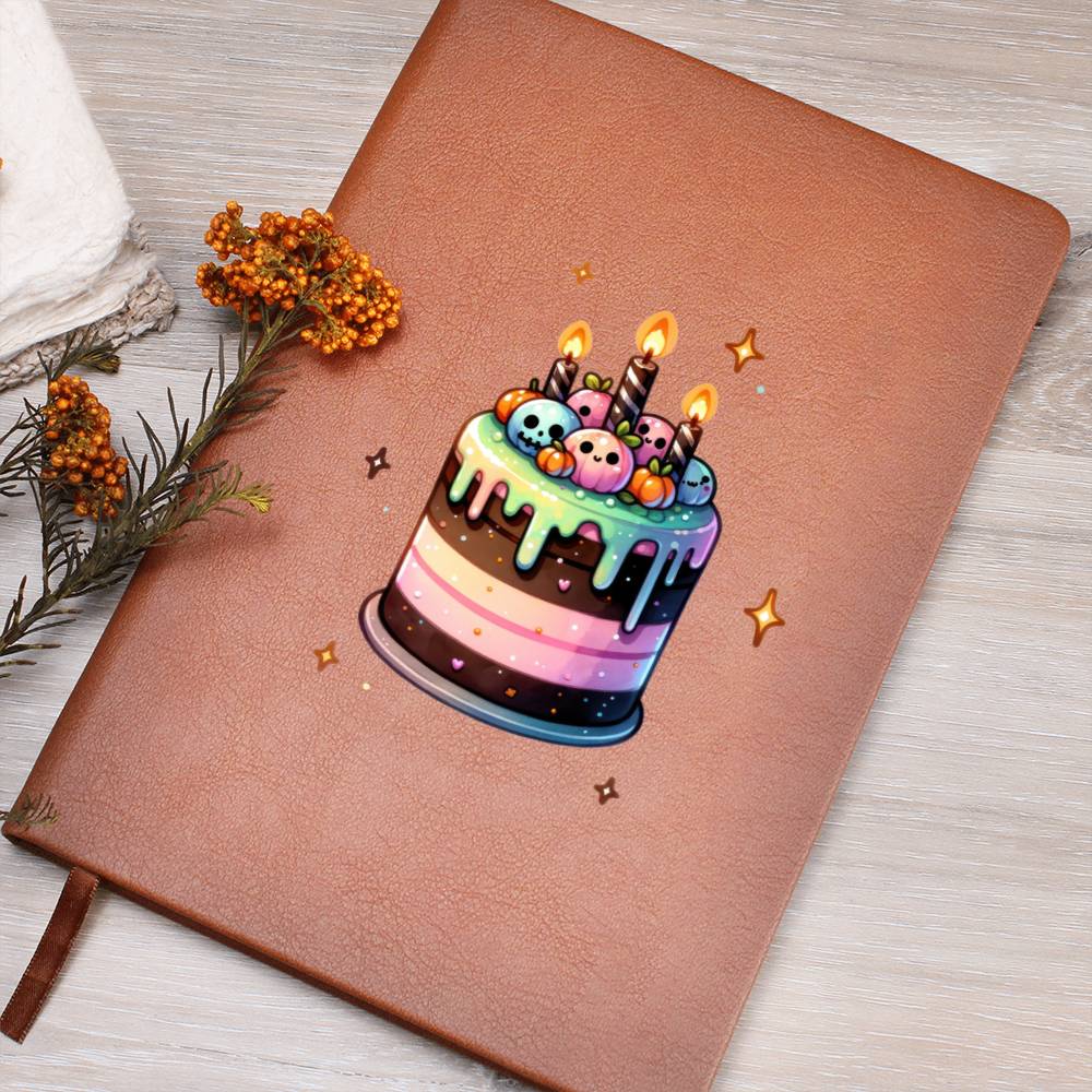 Cute Halloween Sticker 110 - Vegan Leather Journal
