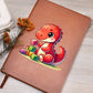 Colorful Baby Dinosaur 019 - Vegan Leather Journal