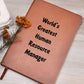 World's Greatest Human Resource Manager v1 - Vegan Leather Journal