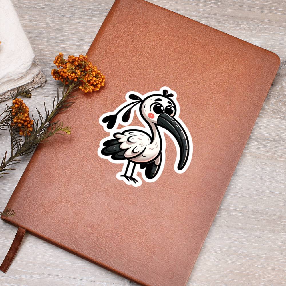 Cute Ibis sticker 71 - Vegan Leather Journal