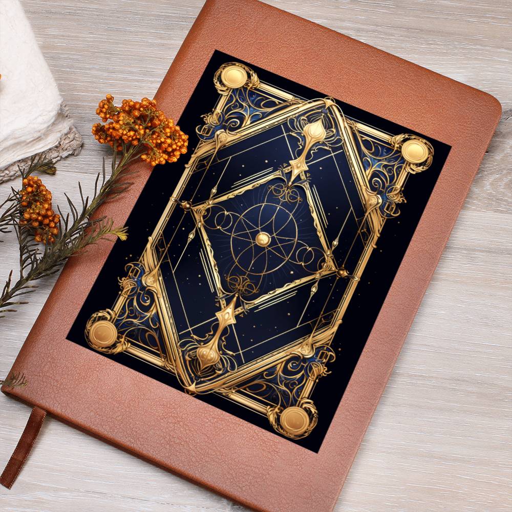 Ornate Gold Cover 002 - Vegan Leather Journal