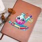 Cute Back to School Sticker 099 - Vegan Leather Journal
