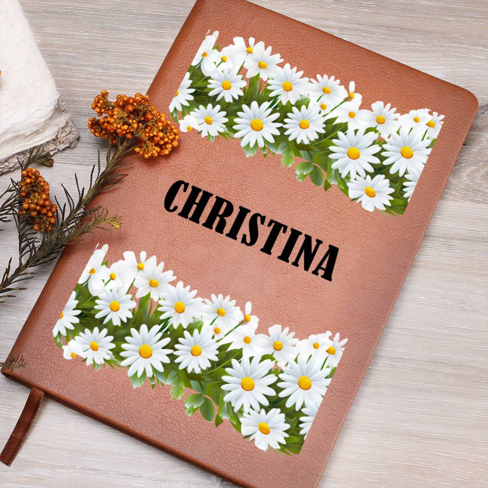 Christina (Playful Daisies) - Vegan Leather Journal