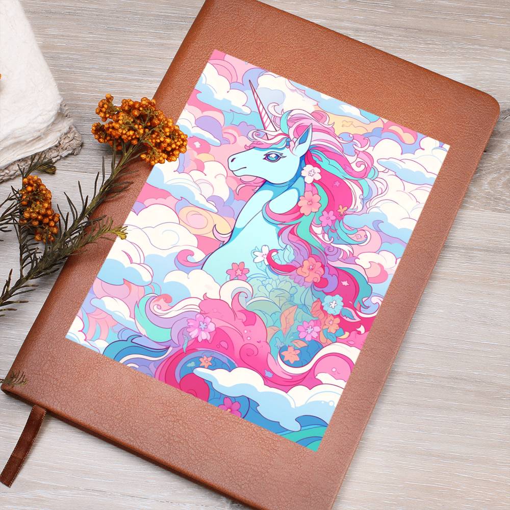 Cute Unicorn 010 - Vegan Leather Journal
