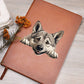 Norwegian Elkhound Peeking - Vegan Leather Journal
