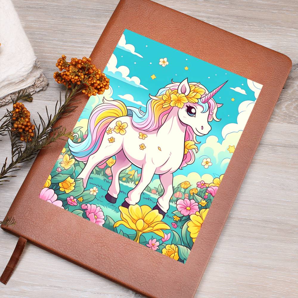 Cute Unicorn 119 - Vegan Leather Journal