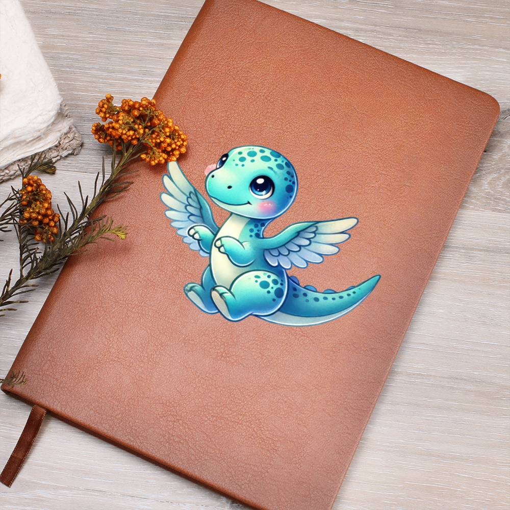 Colorful Baby Dinosaur 080 - Vegan Leather Journal