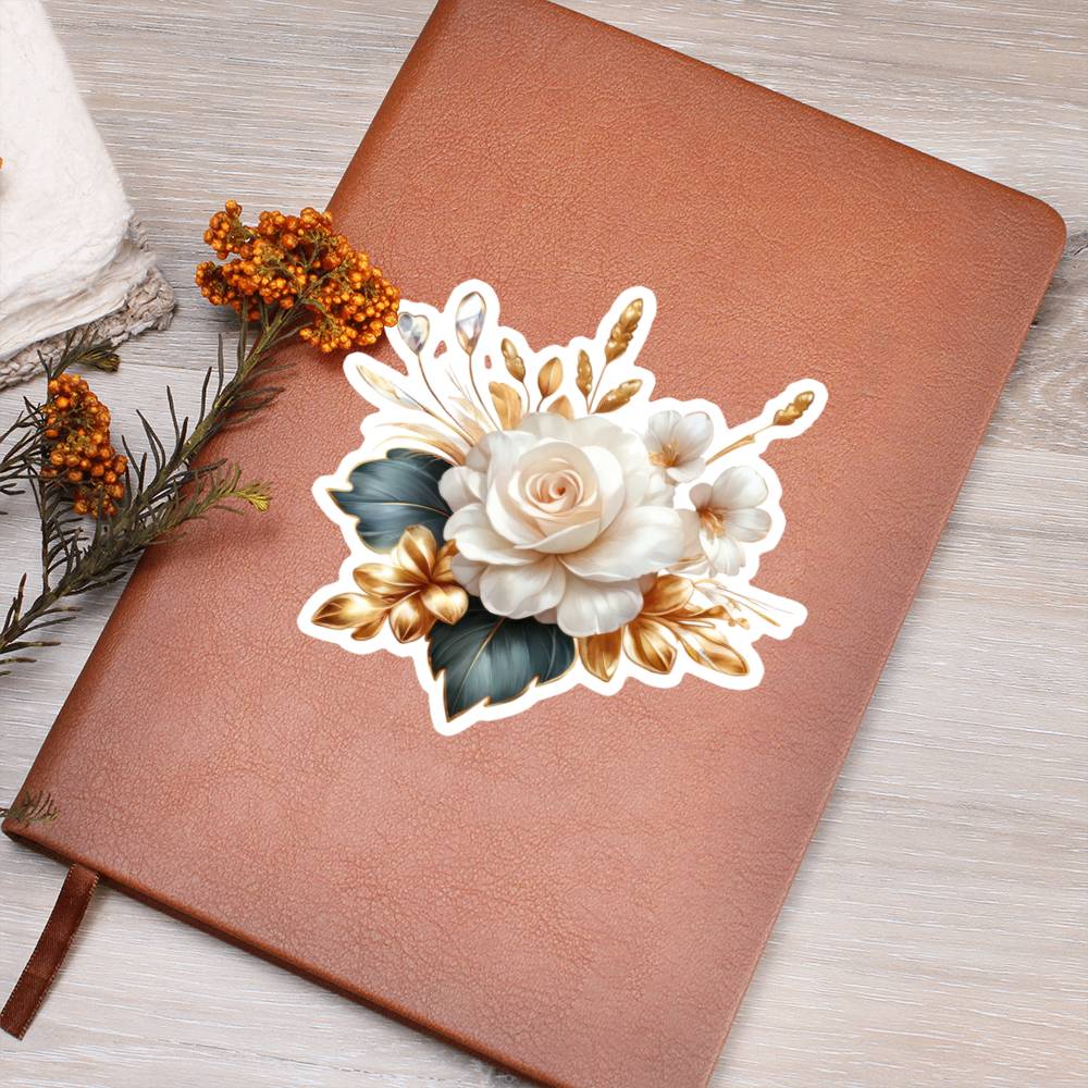Luxury Wedding Decor Sticker 003 - Vegan Leather Journal