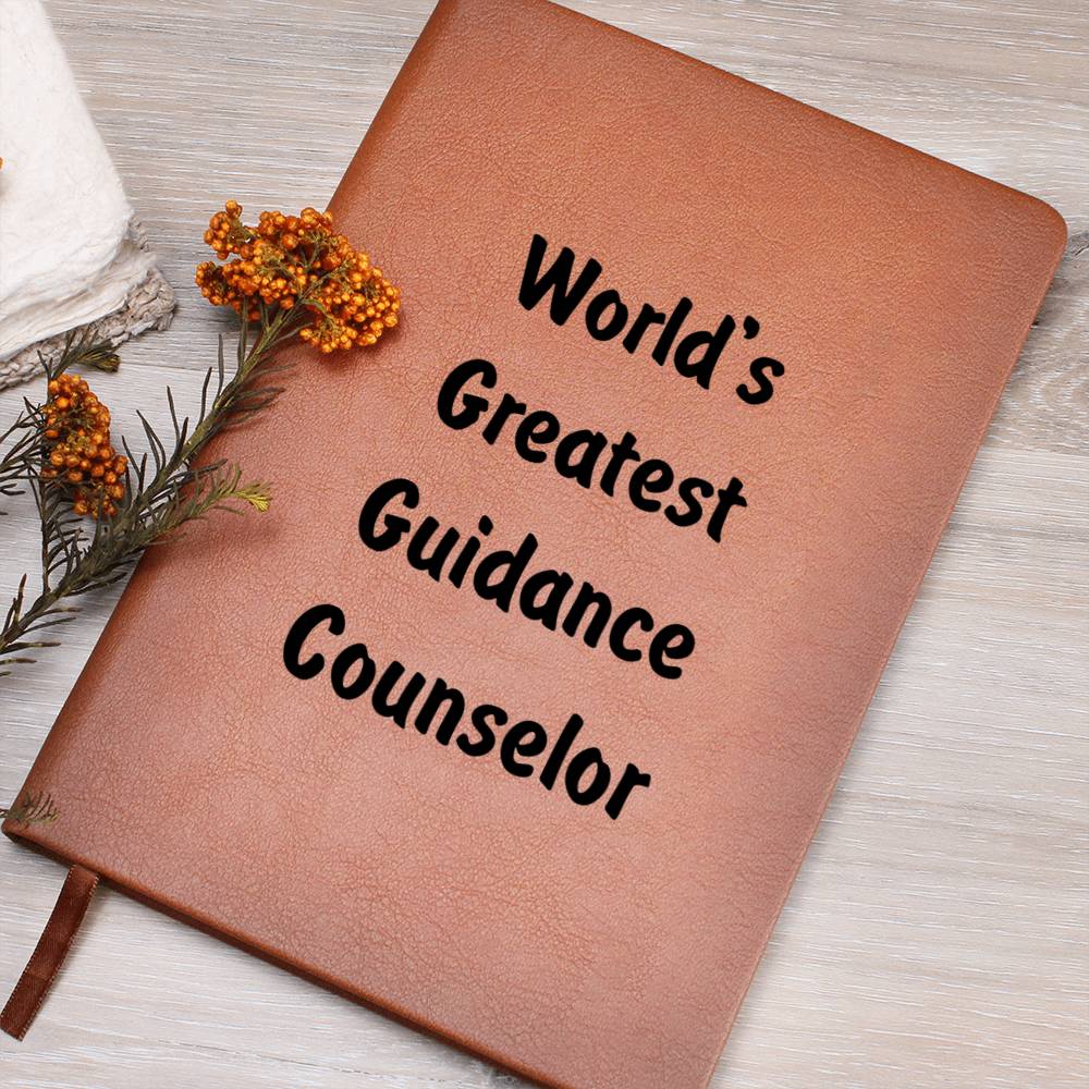 World's Greatest Guidance Counselor v1 - Vegan Leather Journal