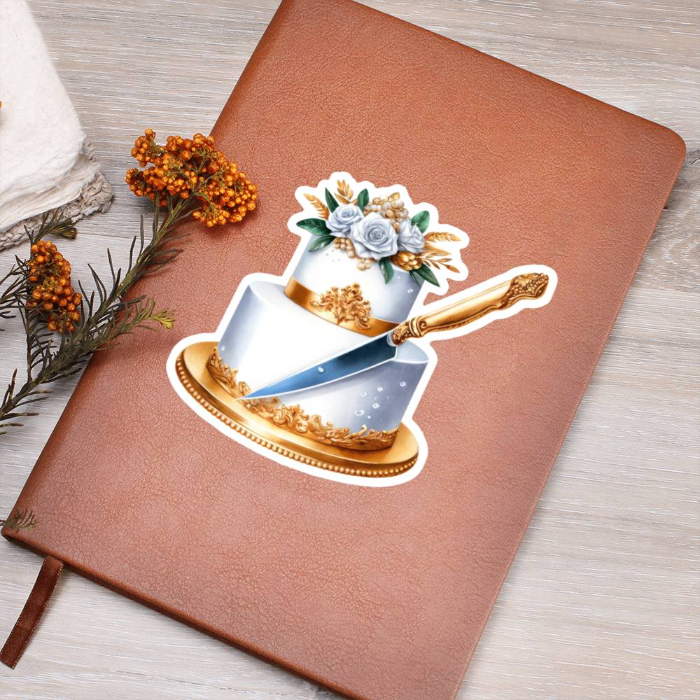 Luxury Wedding Decor Sticker 082 - Vegan Leather Journal