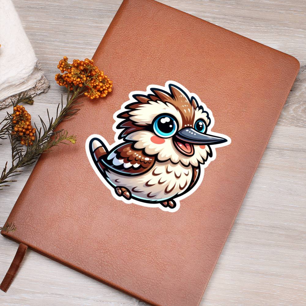 Cute Kookaburra sticker 81 - Vegan Leather Journal