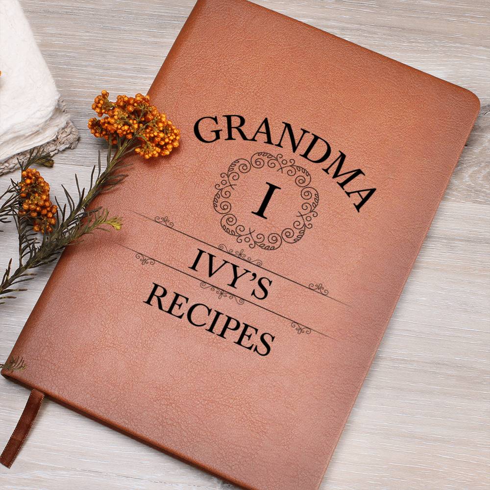 Grandma Ivy's Recipes - Vegan Leather Journal