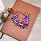 Floral Flower Wreath 139 - Vegan Leather Journal