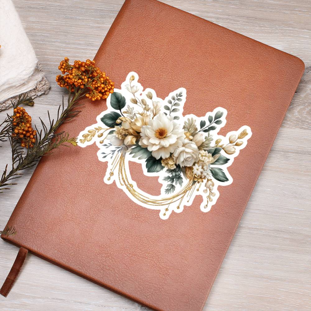 Luxury Wedding Decor Sticker 087 - Vegan Leather Journal
