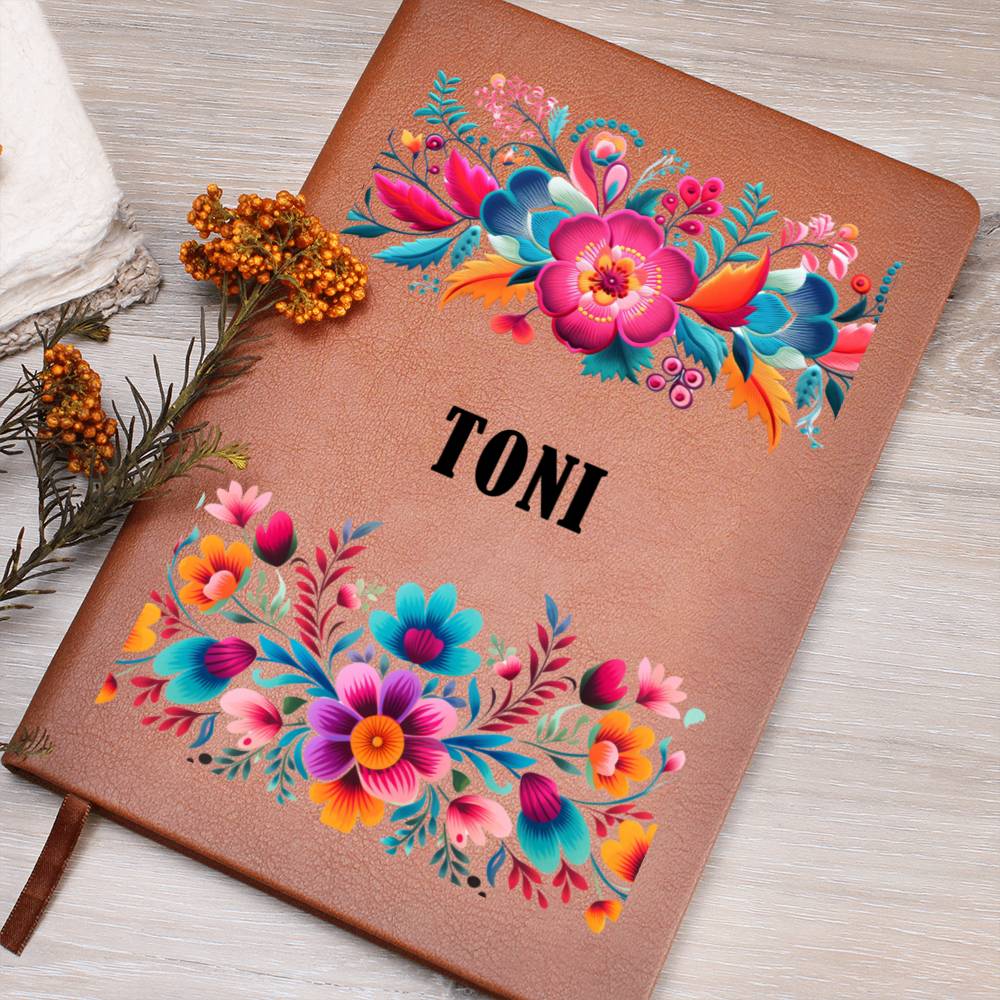 Toni (Mexican Flowers 2) - Vegan Leather Journal