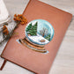 Watercolor Christmas Snow Globe 024 - Vegan Leather Journal