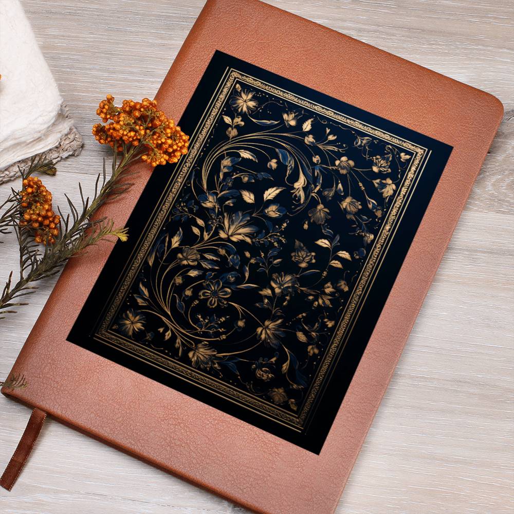 Ornate Gold Cover 041 - Vegan Leather Journal
