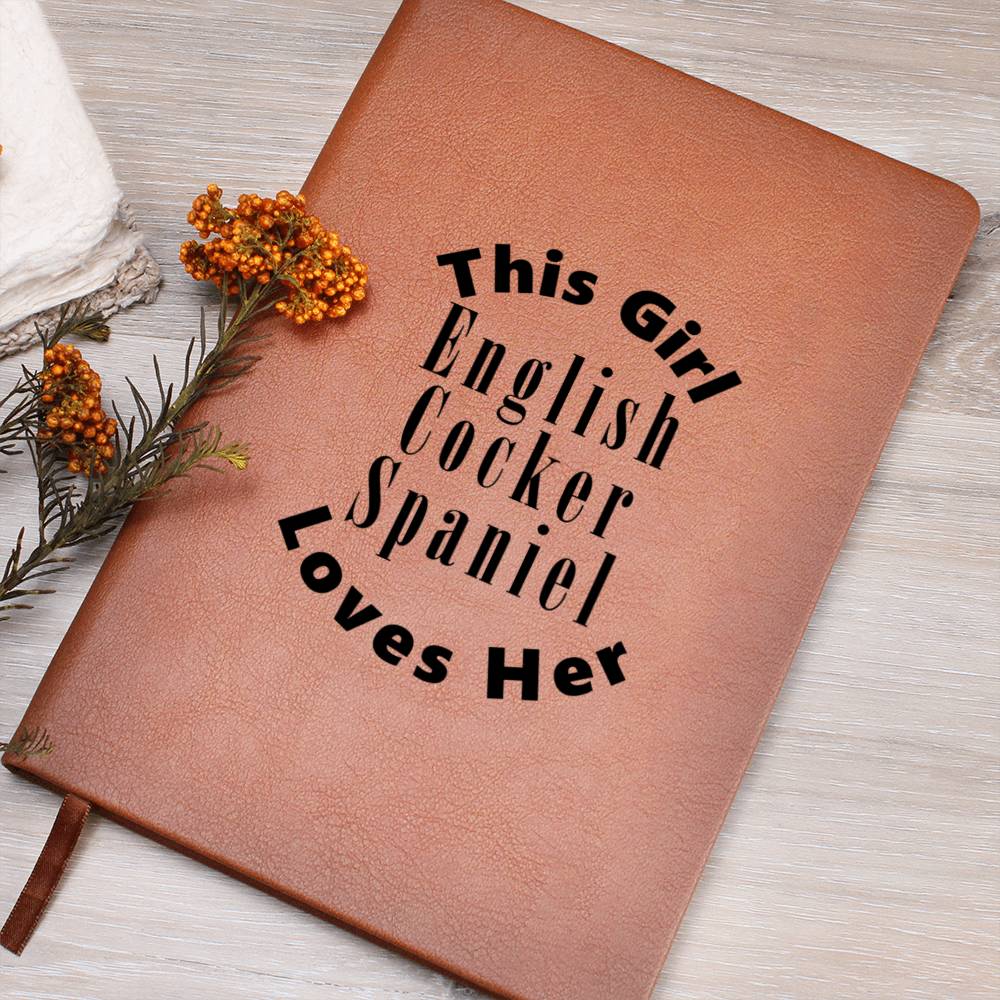 English Cocker Spaniel v2 - Vegan Leather Journal