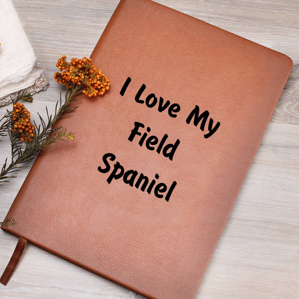 Love My Field Spaniel v4 - Vegan Leather Journal