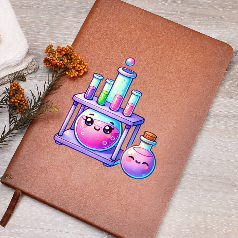 Cute Back to School Sticker 074 - Vegan Leather Journal
