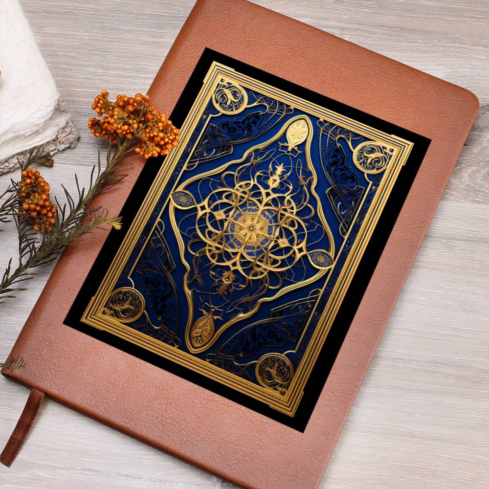 Ornate Gold Cover 015 - Vegan Leather Journal