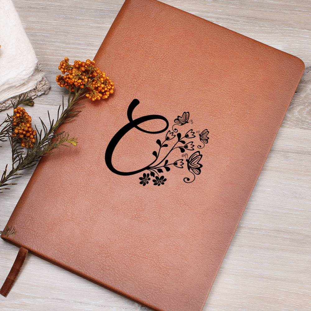 Botanical Monogram C - Vegan Leather Journal